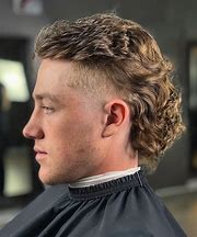 Image result for Long Hair Fade Mullet