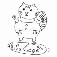 Image result for Sausage Cat Drawing