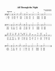 Image result for Silent Night Bass Clef Sheet Music