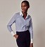 Image result for Blue Shirt White Collar Women