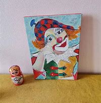 Image result for Circus Clown Oil Painting