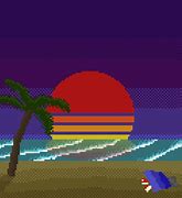 Image result for Pixel Art Retro Sunset