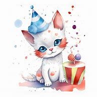 Image result for Cat Drawing Party Hat