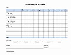 Image result for Toilet Checklist Template