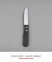 Image result for Steak Knife Black Handle