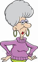 Image result for Greedy Old Lady Cartoon