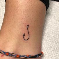 Image result for Fishing Hook Tattoo Fine Line