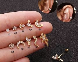 Image result for Rose Gold Stud Earrings for Boys