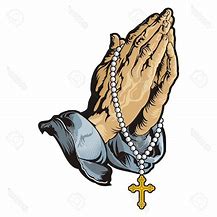 Image result for Praying Hands with Rosary Art