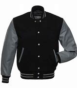 Image result for Varsity Jacket Girls Black Grey