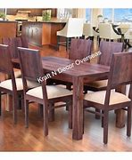 Image result for Wooden Dining Table with 6 Chairs