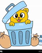 Image result for Cat in Trash Can Cartoon. Foto