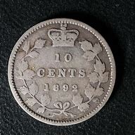 Image result for 10 Cents 1892 Canada