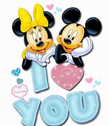 Image result for Mickey and Minnie Mouse I Love You