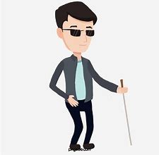 Image result for Cartoon Picture of Blind Man See