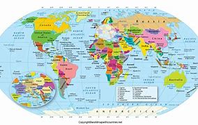 Image result for Continent Map with Countries