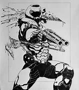 Image result for Doom Eternal Art Black and White