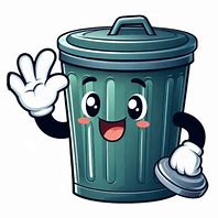 Image result for Cartoon Trash Can Transparent