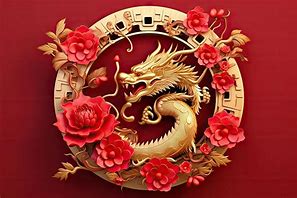 Image result for Golden Dragon in Circle