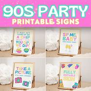 Image result for 90s Party Signs