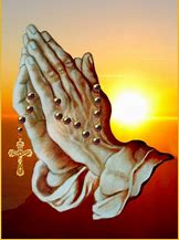 Image result for Praying Hands with Rosary Art