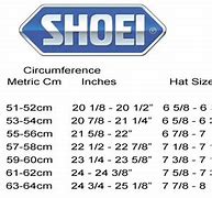 Image result for Shoei Sizing Chart