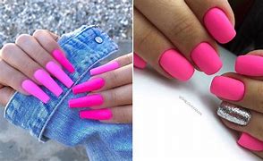 Image result for Neon Light Pink Summer Nails