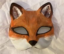 Image result for White Fox Mask Red