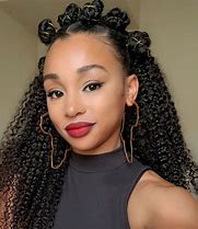 Image result for Bantu Knots with Braid Bangs