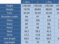 Image result for Suit Size Chart