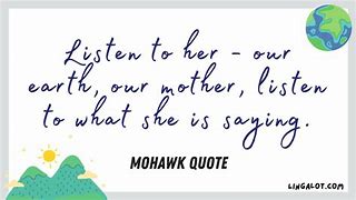 Image result for Mohawk Sayings