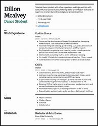 Image result for Dance CV