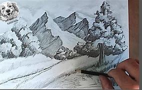 Image result for How to Draw a Mountain Scene