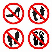 Image result for No Shoes Allowed Sign