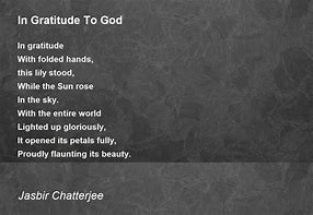 Image result for Poem On Gratitude for God