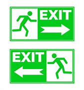 Image result for Fire Exit Sign Clip Art