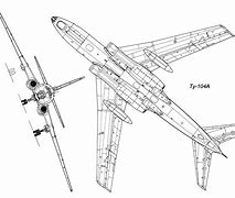 Image result for Tu-104 Blueprint