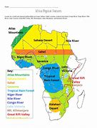 Image result for Map of Africa Labeled Physical Features