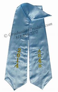 Image result for Light Blue Graduation Stole