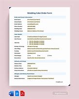 Image result for Cake Order Form Word Document