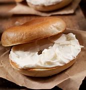 Image result for Bagel with Veggie Cream Cheese