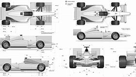 Image result for F1 Cars Blueprints Drawings