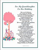 Image result for For My Granddaughter Birthday Poems