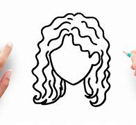 Image result for Curly Hair Girl Aesthetic Drawing