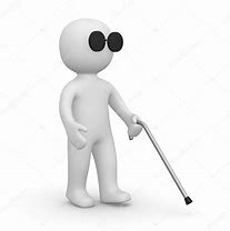 Image result for Blind Man Cartoon