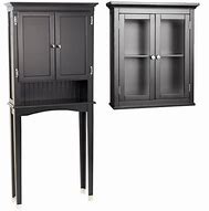 Image result for Black Over the Toilet Storage Cabinet