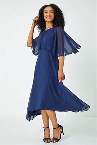 Image result for Cape Chiffon Midi Dress