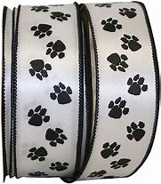 Image result for Paw Print with Christmas Ribbon and Bells