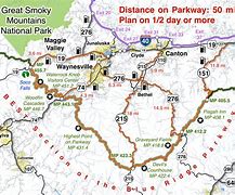 Image result for Blue Ridge Parkway Map with Overlooks