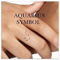 Image result for Aquarius Finger Tattoo